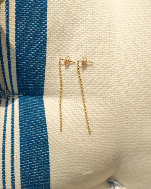 Ball n Chain 2" Duster Earrings
