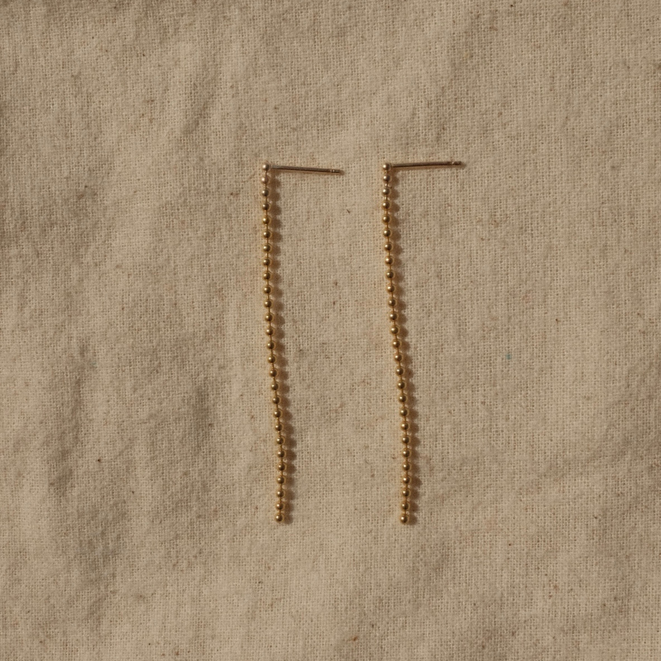 Ruth Ball n Chain 2" Duster Earrings