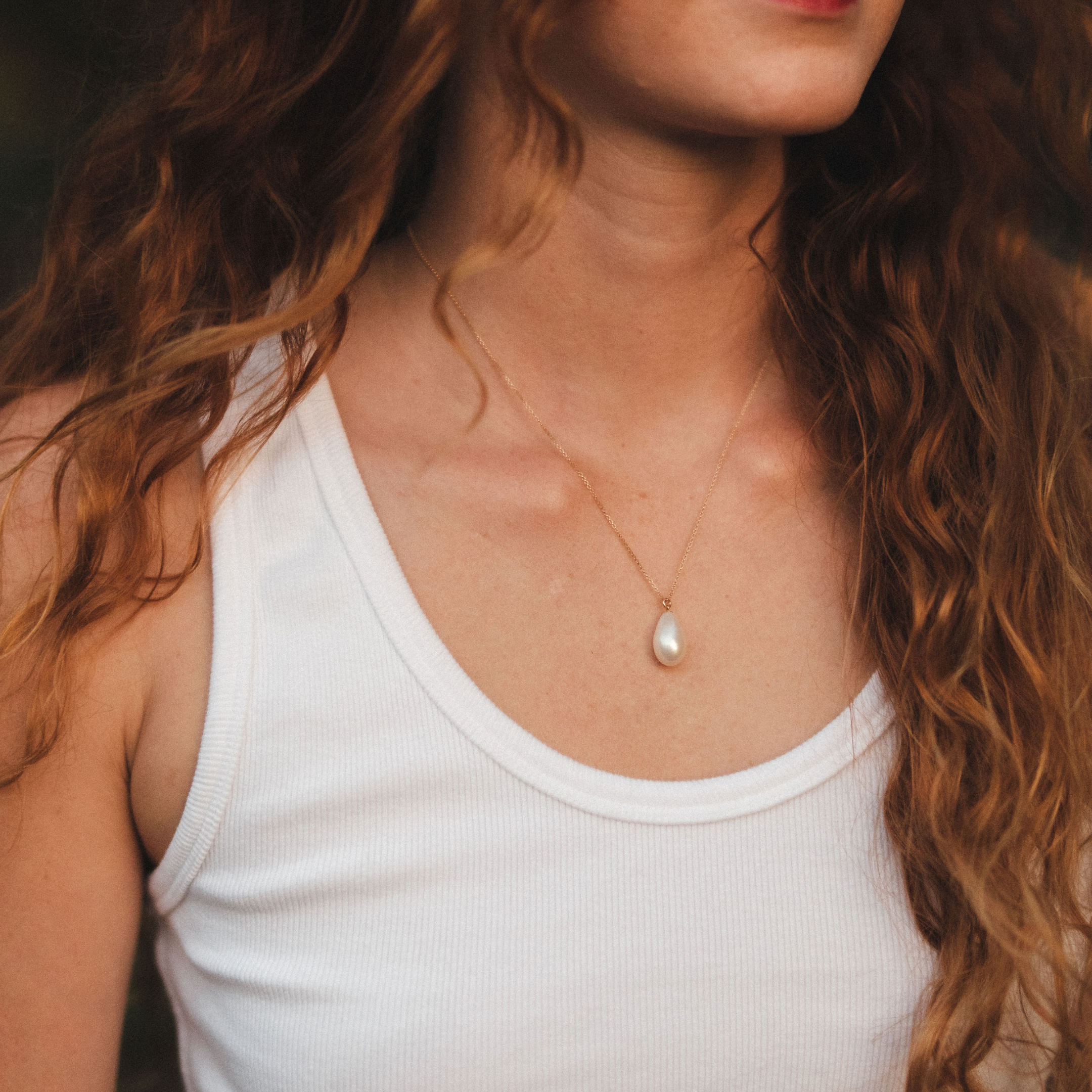 Kelly White Pearl Dainty Necklace